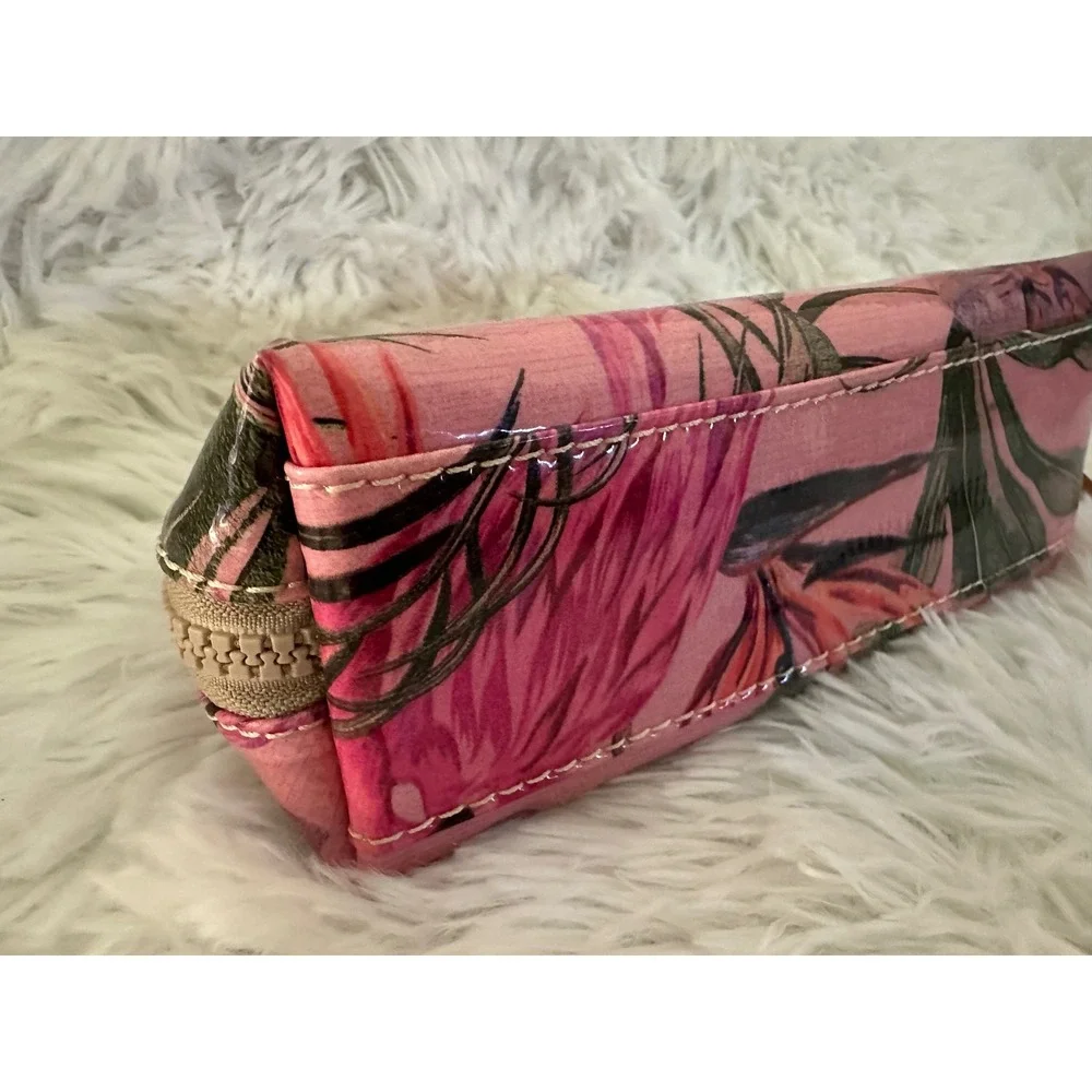 Consuela Brynn‎ Flamingo Cosmetic Toiletry Makeup Bag Case Pouch Rare HTF